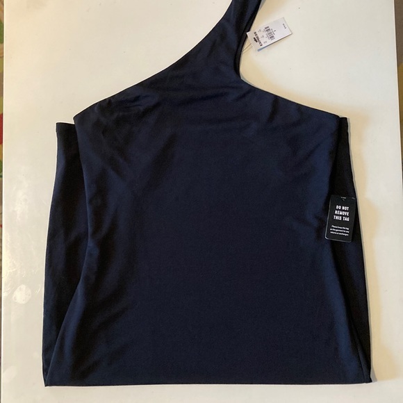 NWT EXPRESS One Shoulder Sheath Dress Black Small Little Black Dress - Picture 6 of 10